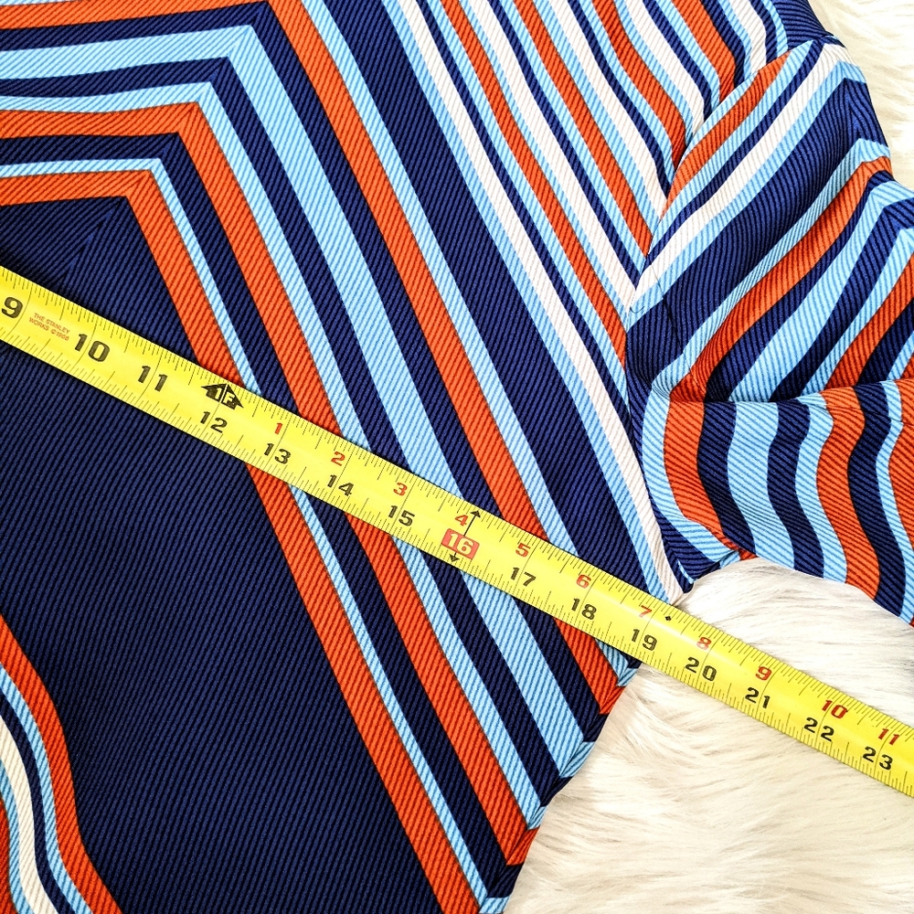 🔴SOLD🔴 Chico's Chevron Tunic Blouse Slit Sleeves - Picture 5 of 8